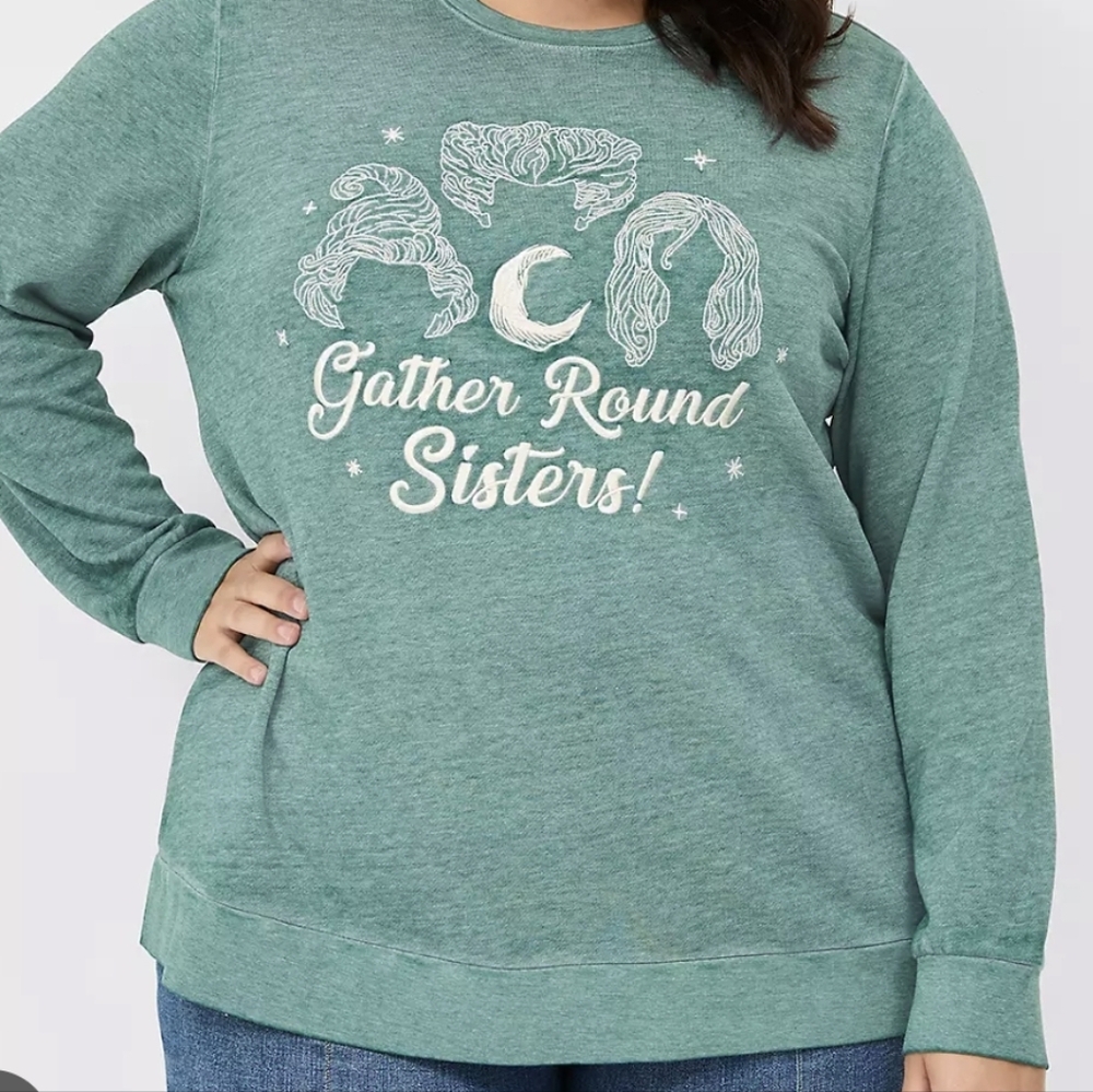 Disney Hocus Pocus crewneck sweatshirt plus size 22 24 Sanderson Sisters